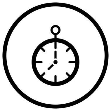 Saat Vektörü Simgesi Tasarım İllüstrasyonu