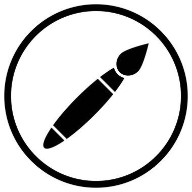 Fırça Vektörü Simgesi Tasarım İllüstrasyonu