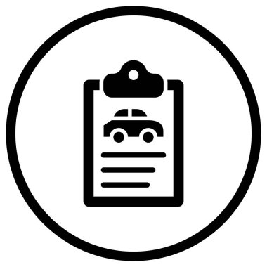 Car document Vector Icon Design Illustration clipart