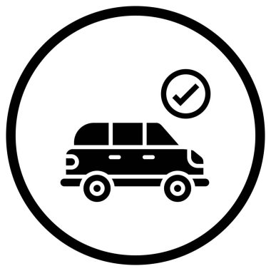 Araba Koruma Vektörü Simgesi Tasarım İllüstrasyonu