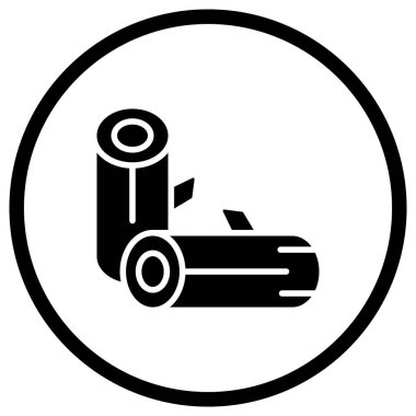 Tahta Vektör Simgesi Tasarım Çizimi