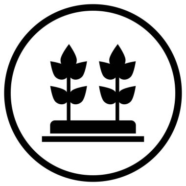 Bitki Vektörü Simgesi Tasarım İllüstrasyonu