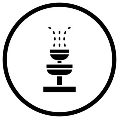 Çeşme Vektörü Simgesi Tasarım İllüstrasyonu