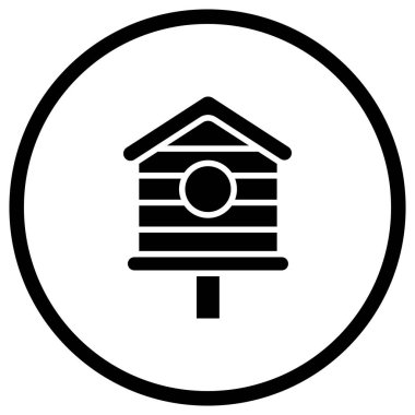 Kuş Evi Vektör Simgesi Tasarım İllüstrasyonu