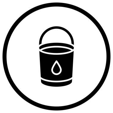 Bucket Vektör Simgesi Tasarım Çizimi
