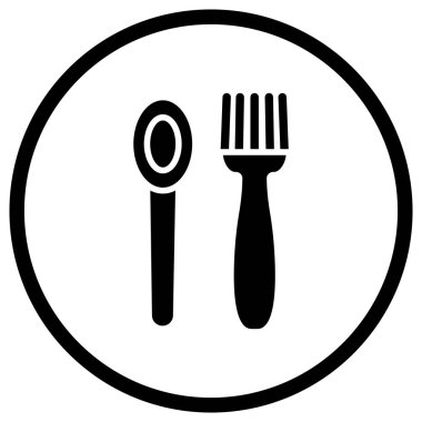 Çatal bıçak vektör simgesi tasarım çizimi