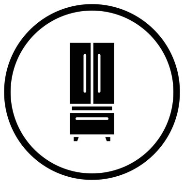 Buzdolabı Vektörü Simgesi Tasarım İllüstrasyonu