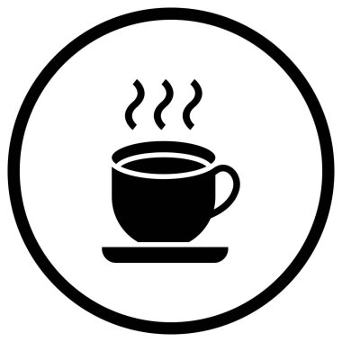 Çay Kadehi Vektör Simgesi Tasarımı