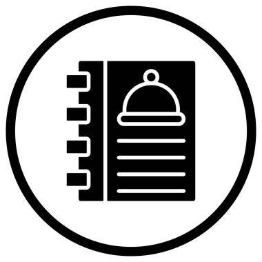 Yemek Kitabı Vektör Simgesi Tasarım İllüstrasyonu