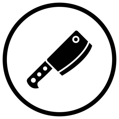 Kasap Vektör Simgesi Tasarım Çizimi