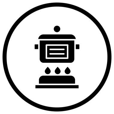 Cooker Vektör Simgesi Tasarım İllüstrasyonu