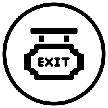 Çıkış Vektörü Simgesi Tasarım İllüstrasyonu