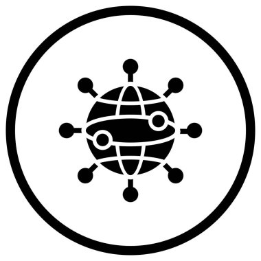 Ağ Vektörü Simgesi Tasarım İllüstrasyonu