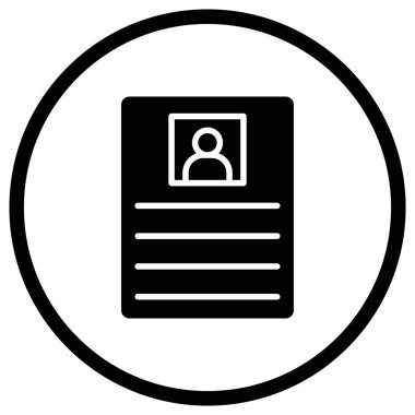 Cv Vektör Simgesi Tasarım İllüstrasyonu