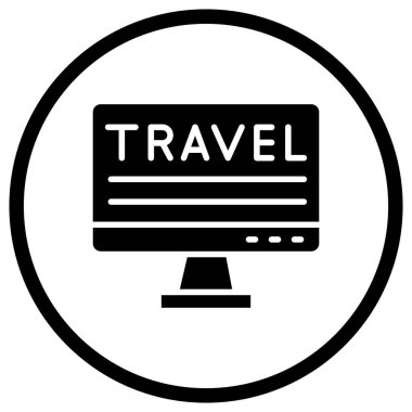 Seyahat Vektörü Simgesi Tasarım Çizimi