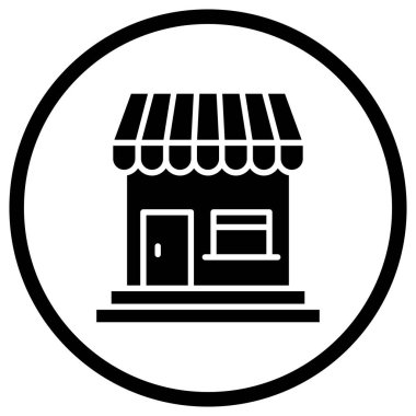 Kahve Dükkanı Vektör Simgesi Tasarım İllüstrasyonu