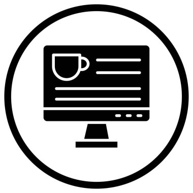 Çevrimiçi alışveriş vektörü Simge Tasarım İllüstrasyonu