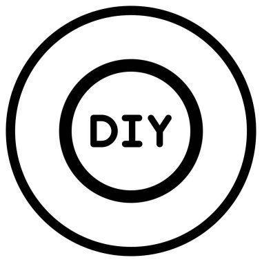 Diy Vektör Simgesi Tasarım Çizimi