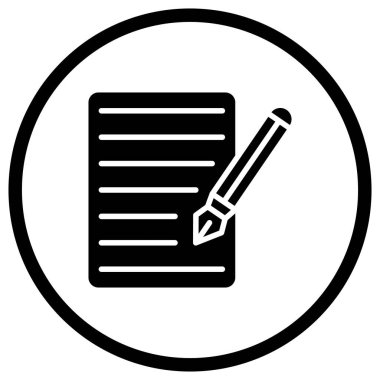 Kaligrafi Vektör Simgesi Tasarım İllüstrasyonu