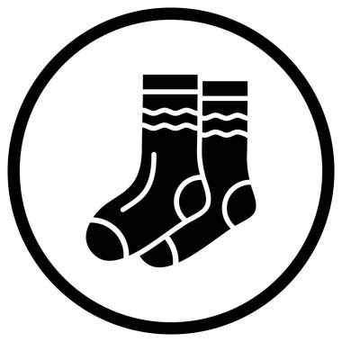 Çorap Vektörü Simgesi Tasarım İllüstrasyonu
