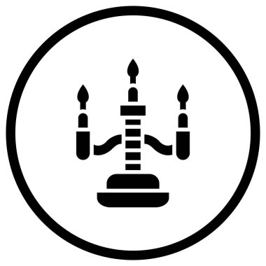 Mum Vektörü Simgesi Tasarım İllüstrasyonu