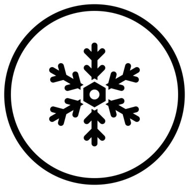 Kar Tanesi Vektör Simgesi Tasarım İllüstrasyonu