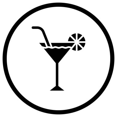 Kokteyl Vektör Simgesi Tasarım İllüstrasyonu