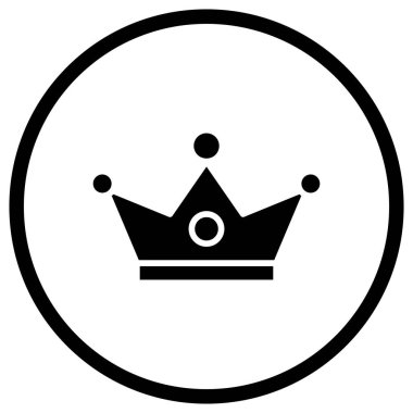 Crown Vektör Simgesi Tasarım İllüstrasyonu