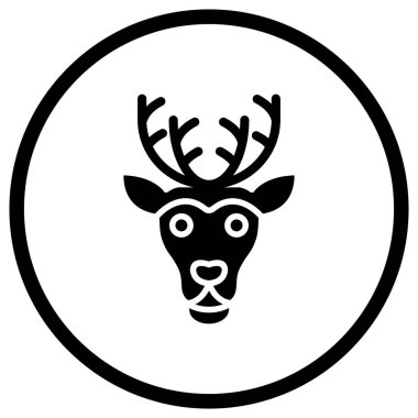 Ren Geyiği Vektör Simgesi Tasarım İllüstrasyonu