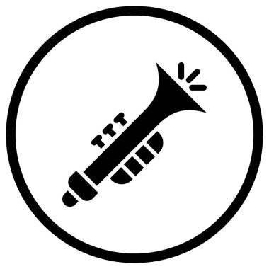 Trompet Vektörü Simgesi Tasarım İllüstrasyonu