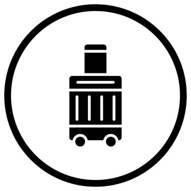 Bagaj Vektörü Simgesi Tasarım İllüstrasyonu