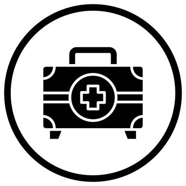 İlk Yardım Kiti Vektör Simgesi Tasarım İllüstrasyonu