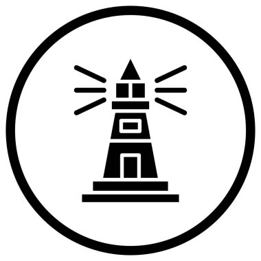 Deniz feneri Vektör Simgesi Tasarım İllüstrasyonu