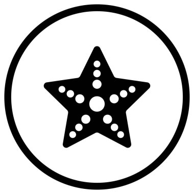 Denizyıldızı Vektör Simgesi Tasarım Çizimi