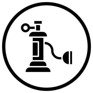 Oksijen Tankı Vektör Simgesi Tasarım İllüstrasyonu