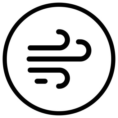 Rüzgâr vektör simgesi tasarımı çizimi