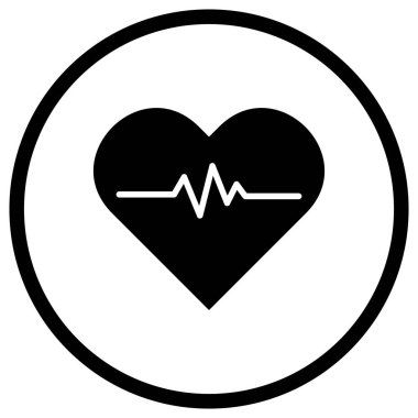 Kalp Vektörü Simgesi Tasarım İllüstrasyonu