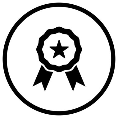 Rozet Vektörü Simgesi Tasarımı İllüstrasyonu