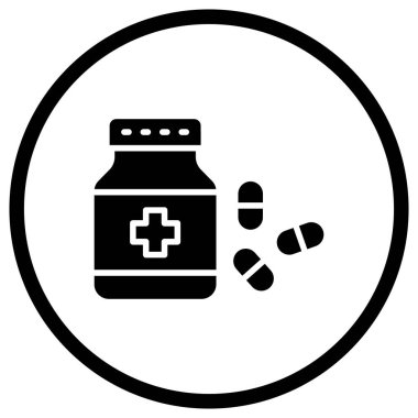 Kapsül Vektör Simgesi Tasarım İllüstrasyonu