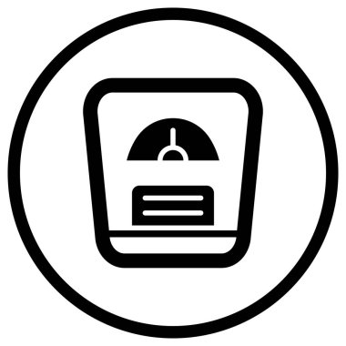 Ağırlık Vektörü Simgesi Tasarım İllüstrasyonu