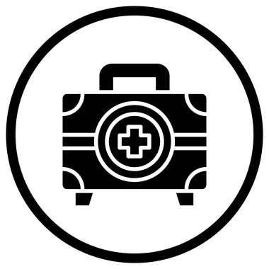 Tıbbi Kutu Vektörü Simge Tasarımı İllüstrasyonu