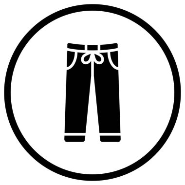 Eğitim Pantolonu Vektör Simgesi Tasarım İllüstrasyonu