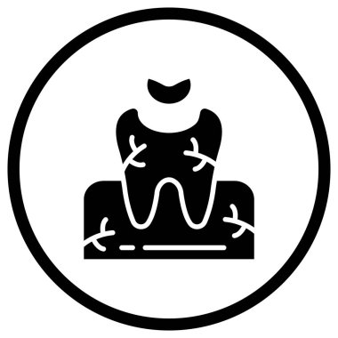 Diş Doldurma Vektörü Simgesi Tasarım İllüstrasyonu