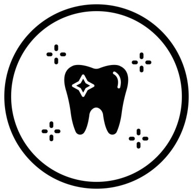 Temiz Diş Vektörü Simgesi Tasarım Çizimi