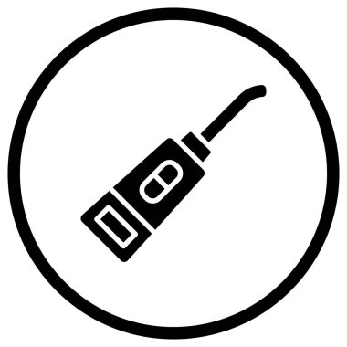 Diş Sulama Vektörü Simgesi Tasarım İllüstrasyonu