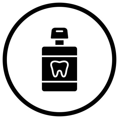 Ağız gargarası Vektör Simgesi Tasarım İllüstrasyonu