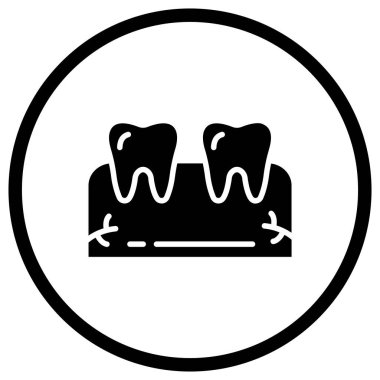 Diş Vektörü Simgesi Tasarımı Çizimi