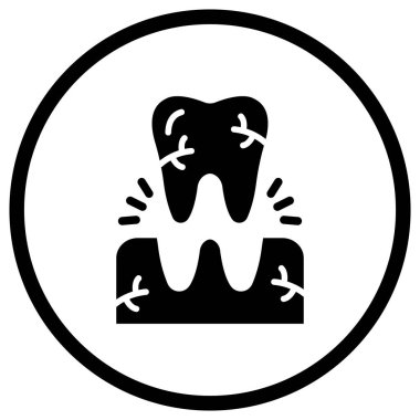 Diş Çekme Vektörü Simgesi Tasarım İllüstrasyonu