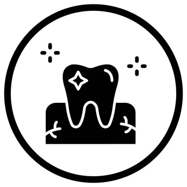 Diş Sağlığı Vektörü Simgesi Tasarım İllüstrasyonu