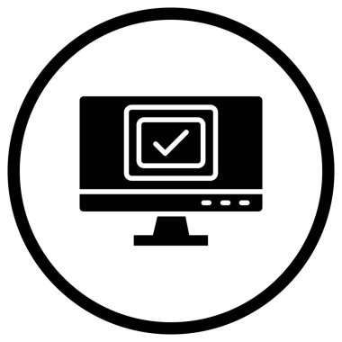 İşaretli Kutu Vektör Simgesi Tasarım İllüstrasyonu